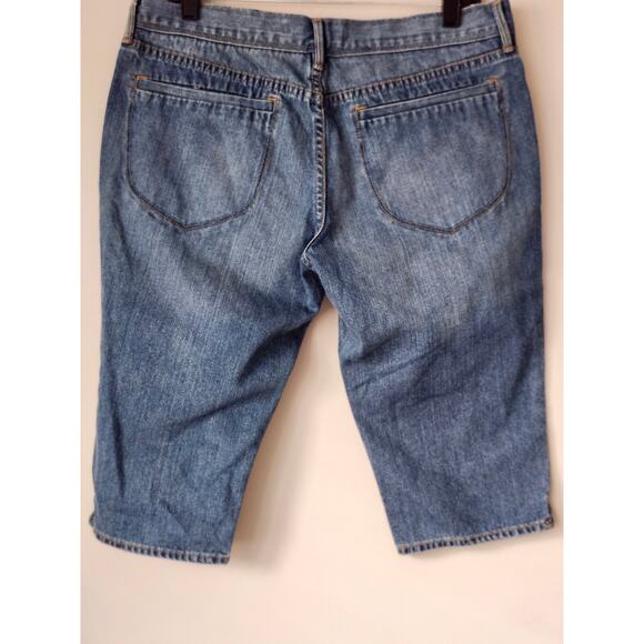 Old Navy Bermuda Lowest Rise Medium Rinse Denim Hip Hop Streetwear Size 12 A0135 - Picture 2 of 6